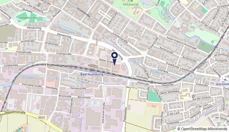 Karte: Standort Your Accountant, Basler Straße 3, Bad Homburg